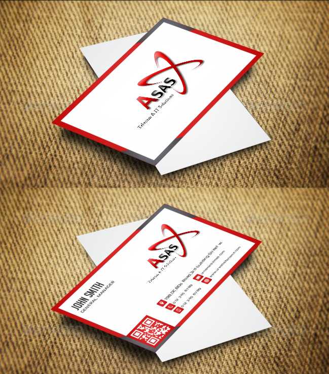 Business Card Design by AwsomeD for ASAS Telecom & IT Solutions | Design #5978662