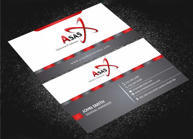 Business Card Design by AwsomeD for ASAS Telecom & IT Solutions | Design #5978664