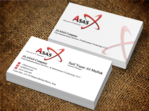Business Card Design by Lanka Ama for ASAS Telecom & IT Solutions | Design: #5977652