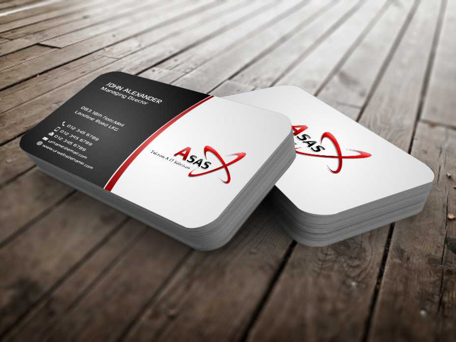 Business Card Design by szabist for ASAS Telecom & IT Solutions | Design #5978408