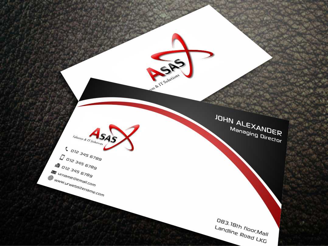 Visitenkarten-Design von szabist für ASAS Telecom & IT Solutions | Design #5978411