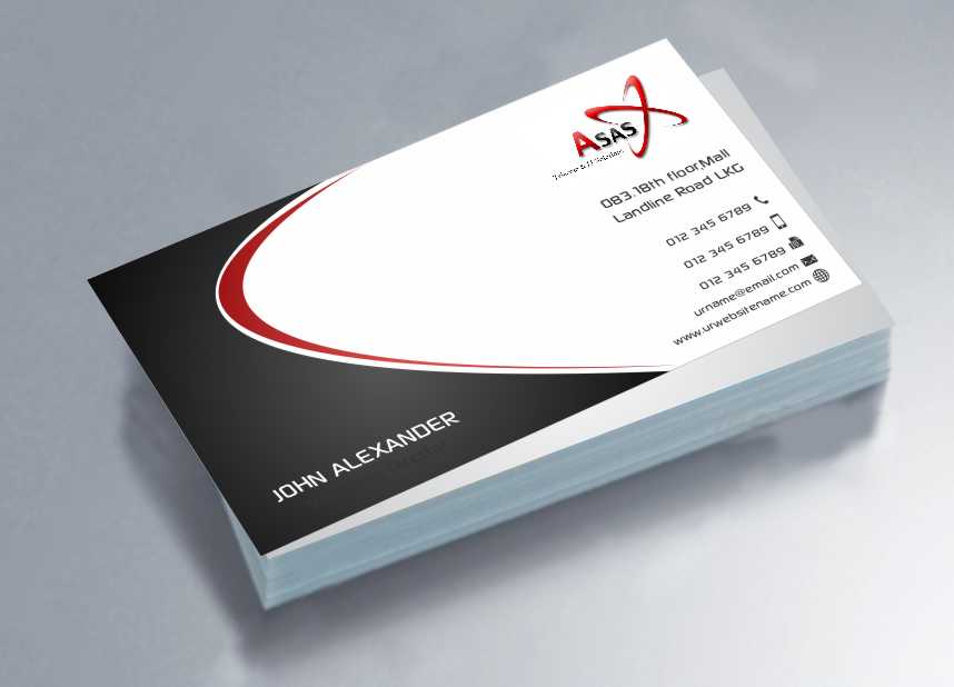 Business Card Design by szabist for ASAS Telecom & IT Solutions | Design #5978417