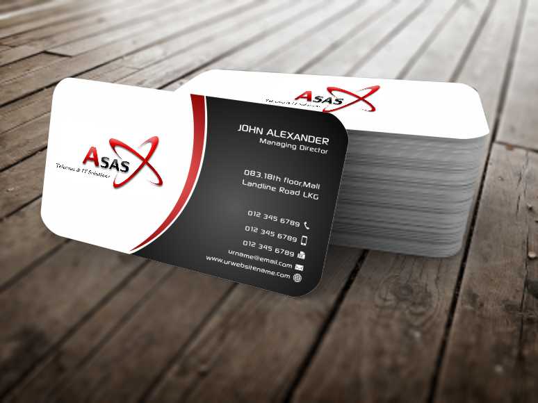 Business Card Design by szabist for ASAS Telecom & IT Solutions | Design #5978428