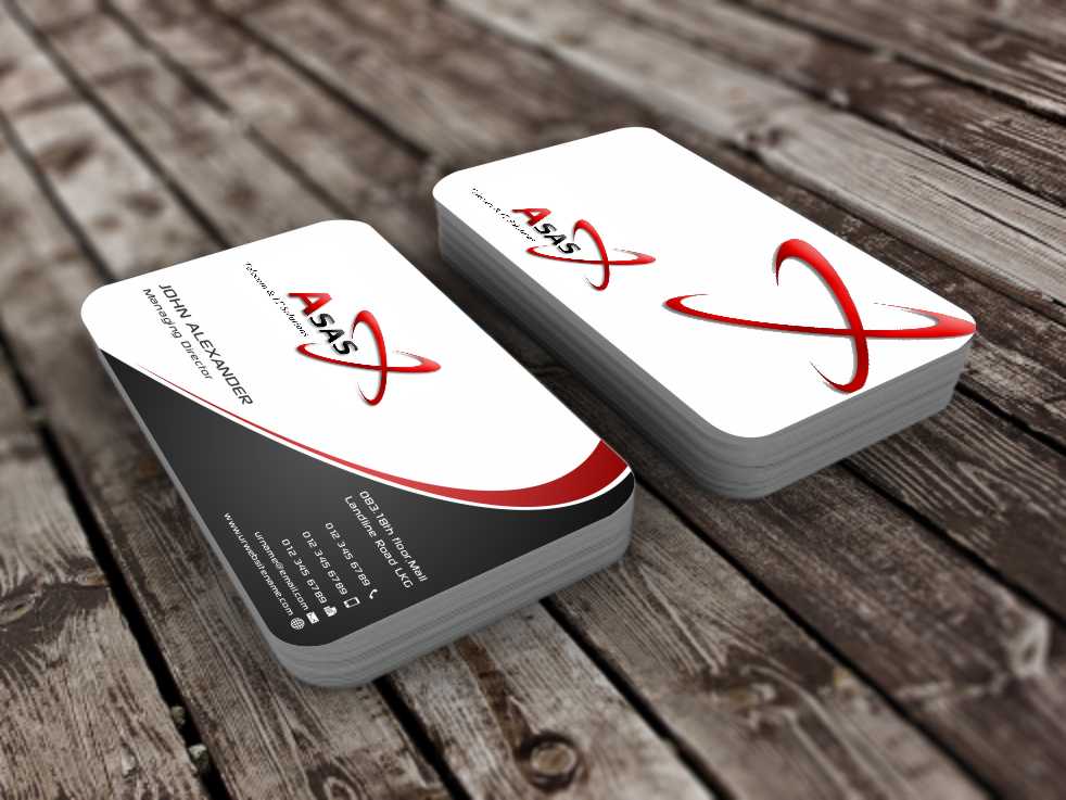 Business Card Design by szabist for ASAS Telecom & IT Solutions | Design #5978431