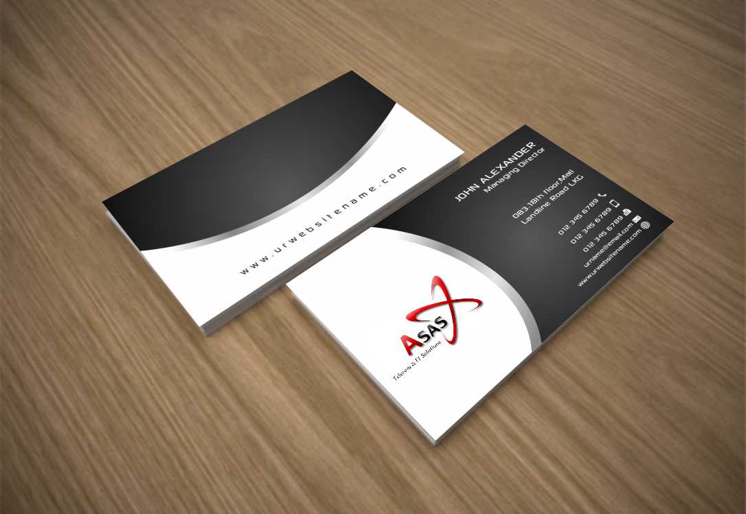 Business Card Design by szabist for ASAS Telecom & IT Solutions | Design #5978436