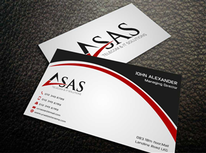 Business Card Design by szabist for ASAS Telecom & IT Solutions | Design: #6164123