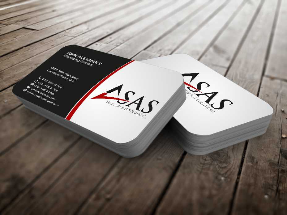 Business Card Design by szabist for ASAS Telecom & IT Solutions | Design #6164127