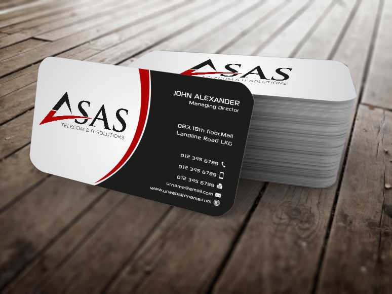 Business Card Design by szabist for ASAS Telecom & IT Solutions | Design #6164131