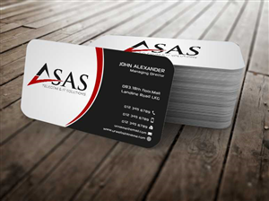 Business Card Design by szabist for ASAS Telecom & IT Solutions | Design: #6164131