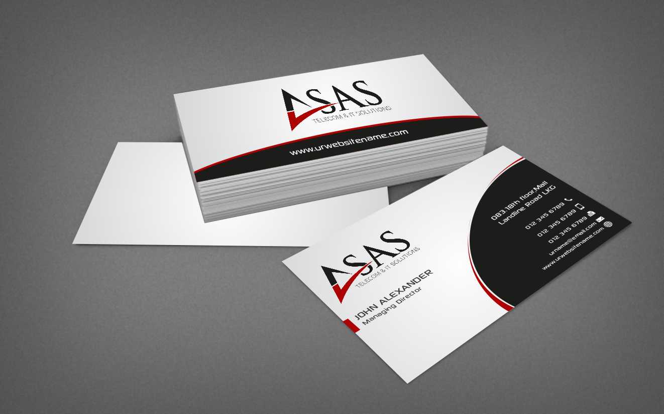 Business Card Design by szabist for ASAS Telecom & IT Solutions | Design #6164133