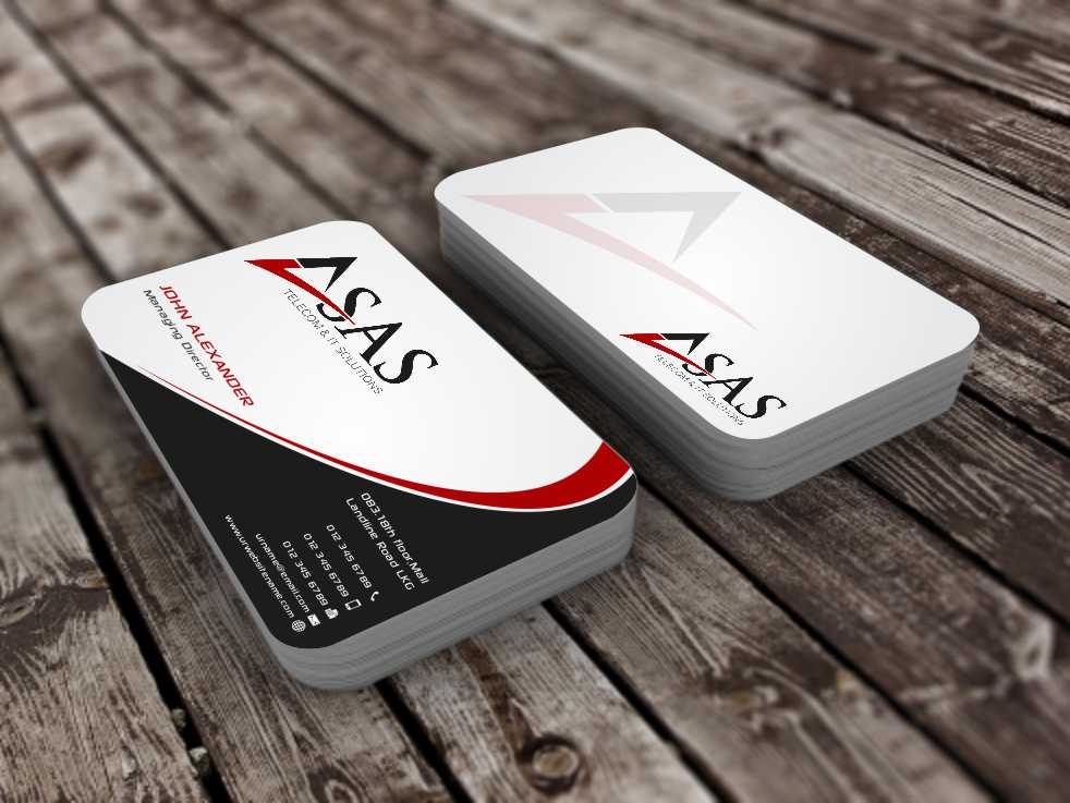Visitenkarten-Design von szabist für ASAS Telecom & IT Solutions | Design #6164135