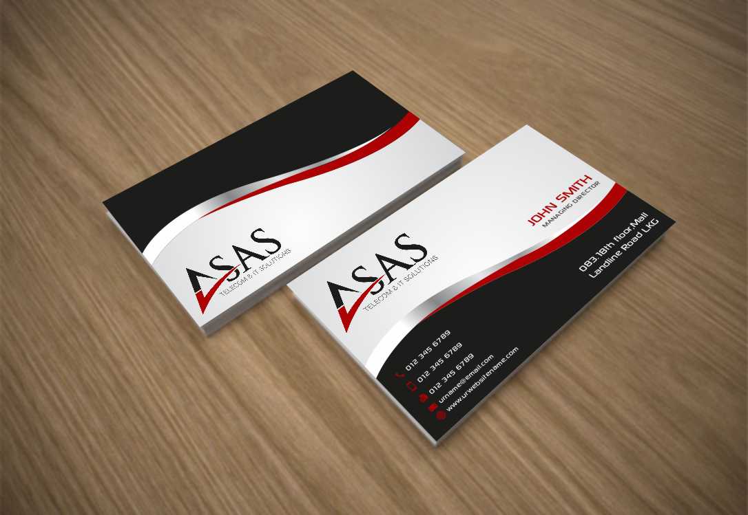 Business Card Design by szabist for ASAS Telecom & IT Solutions | Design #6164141