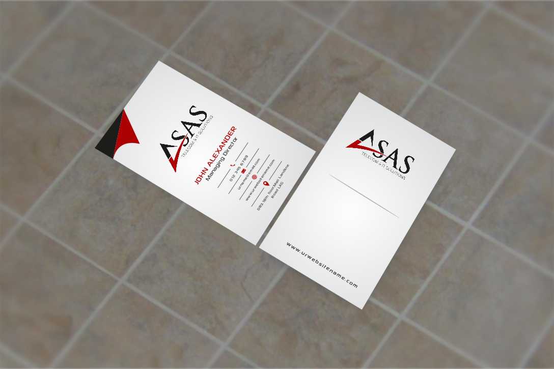 Visitenkarten-Design von szabist für ASAS Telecom & IT Solutions | Design #6164146