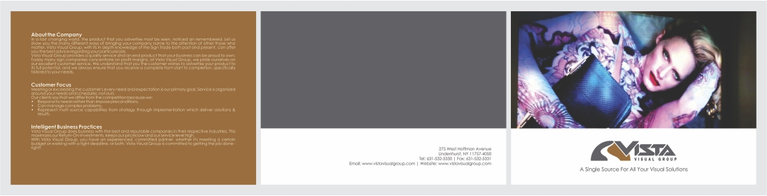 Design de Brochure par barinix pour Vista Visual Group | Design #1613863