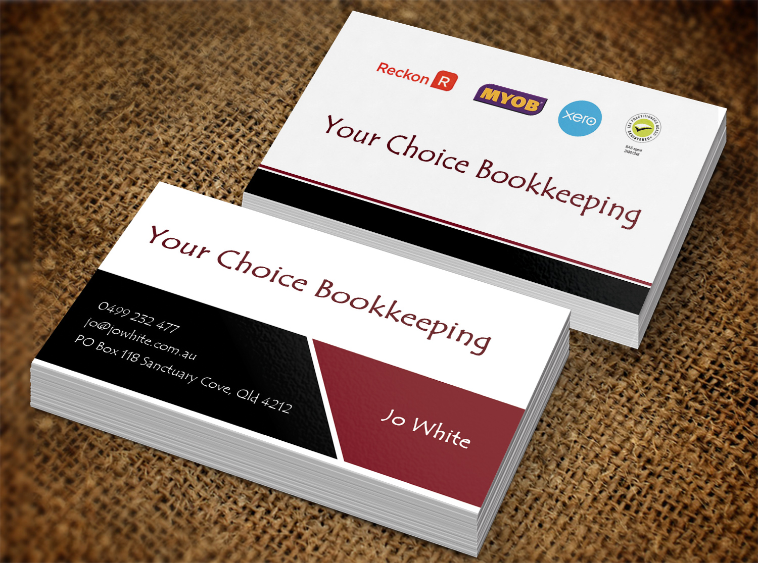 Business Card Design by Lanka Ama for Your Choice Bookkeeping | Design #5971889