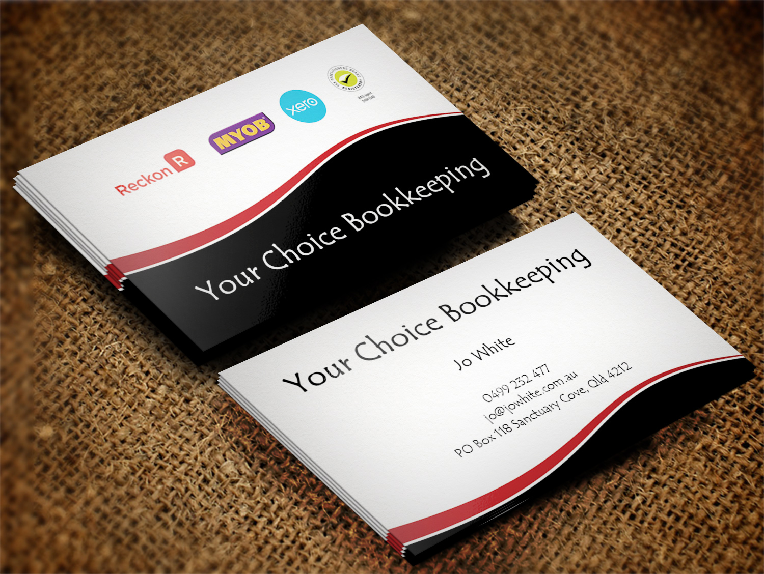 Business Card Design by Lanka Ama for Your Choice Bookkeeping | Design #5971900