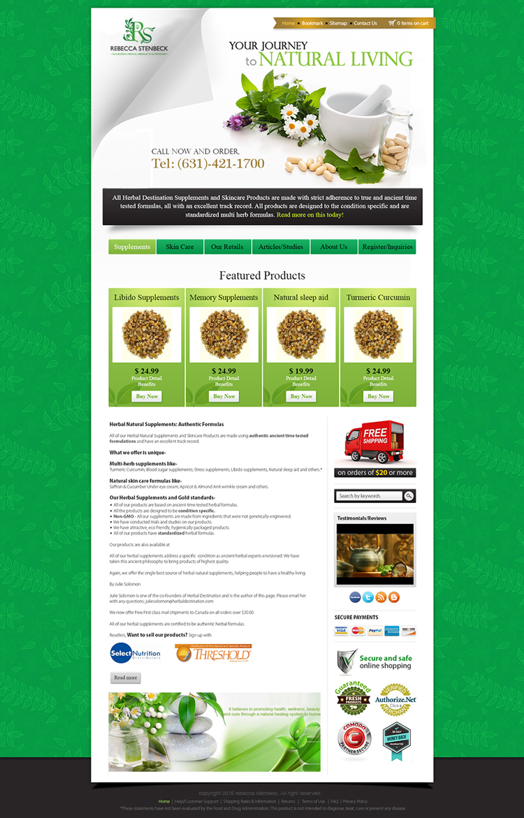 Diseño Web por saroshdurrani para este proyecto | Diseño #6025285