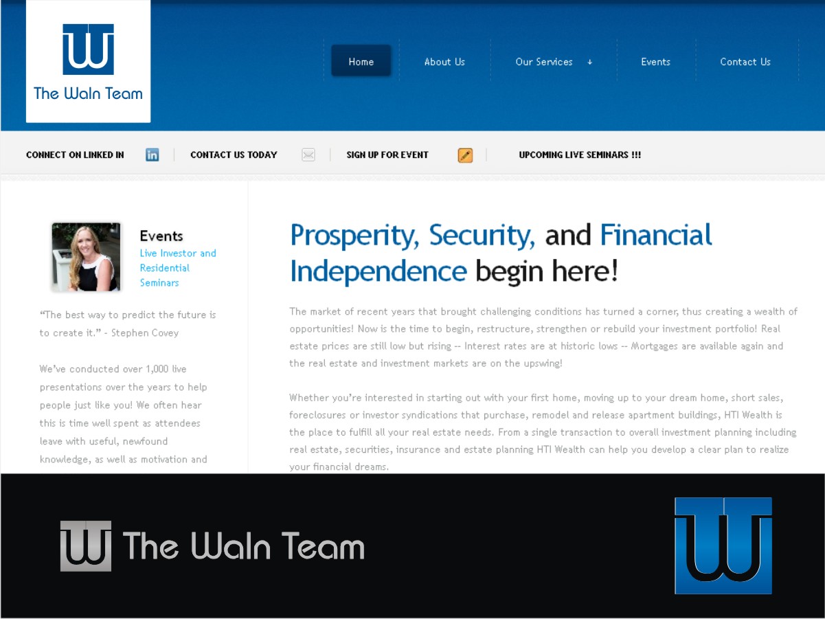 Logo Design by DesignM for The Waln Team | Design #6022148