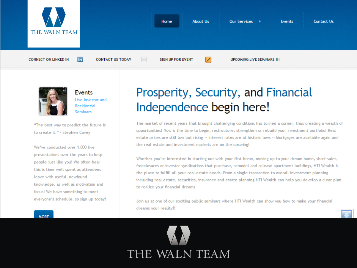 Logo Design by DesignM for The Waln Team | Design #6033098