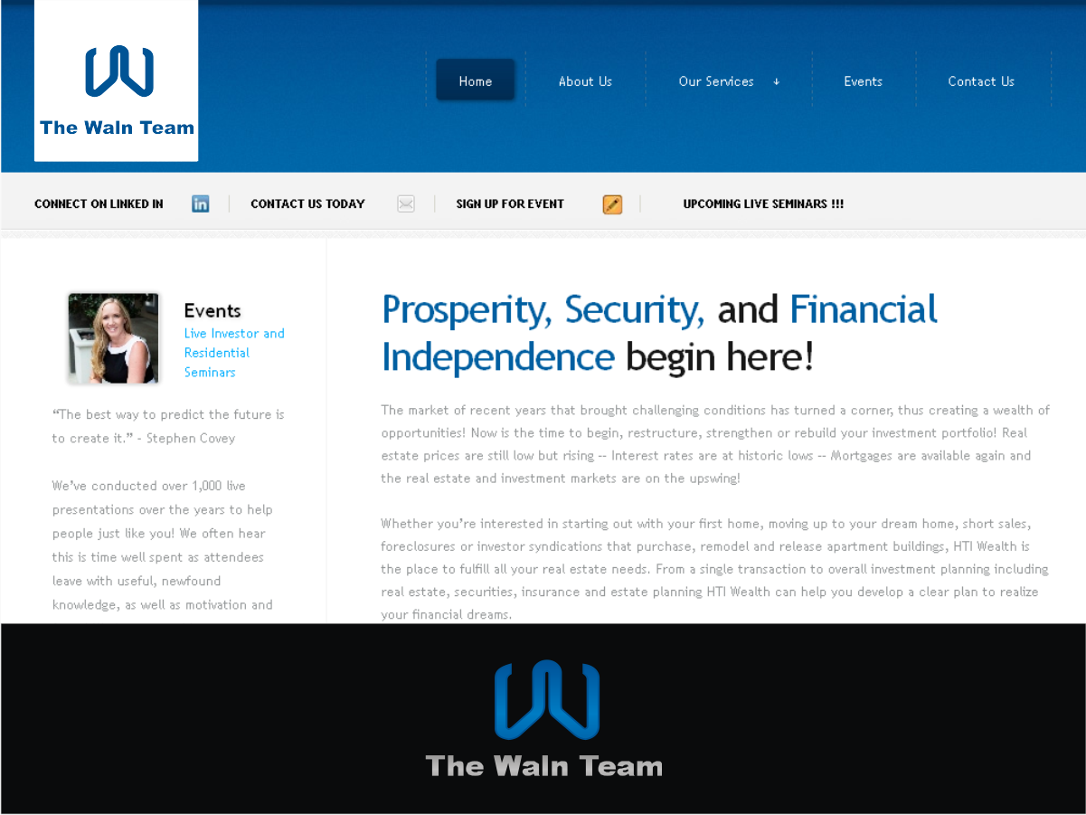 Logo Design by DesignM for The Waln Team | Design #6058155