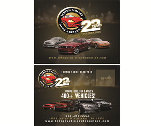 Design de Carte Postale par Gus pour LEHIGH VALLEY AUTO AUCTION | Design #5992130