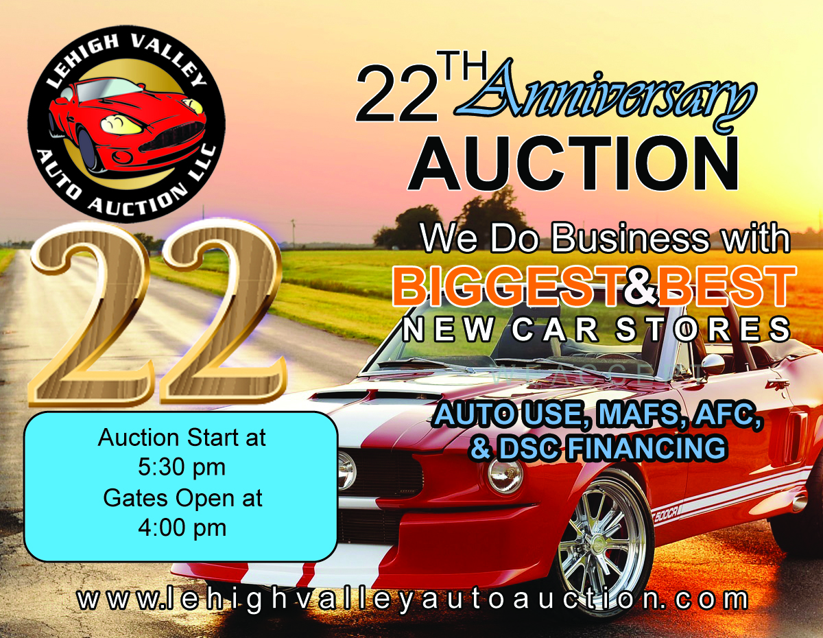 Postkarten-Design von Rameez Ahmed für LEHIGH VALLEY AUTO AUCTION | Design #6087325