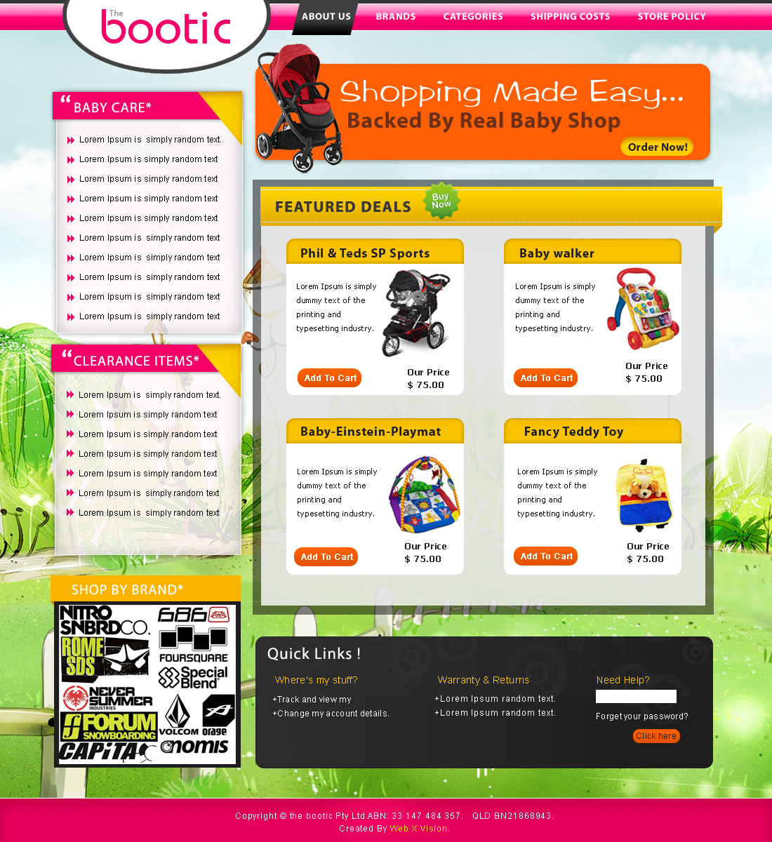 Web Design by webxvision for TheBootic | Design #322551