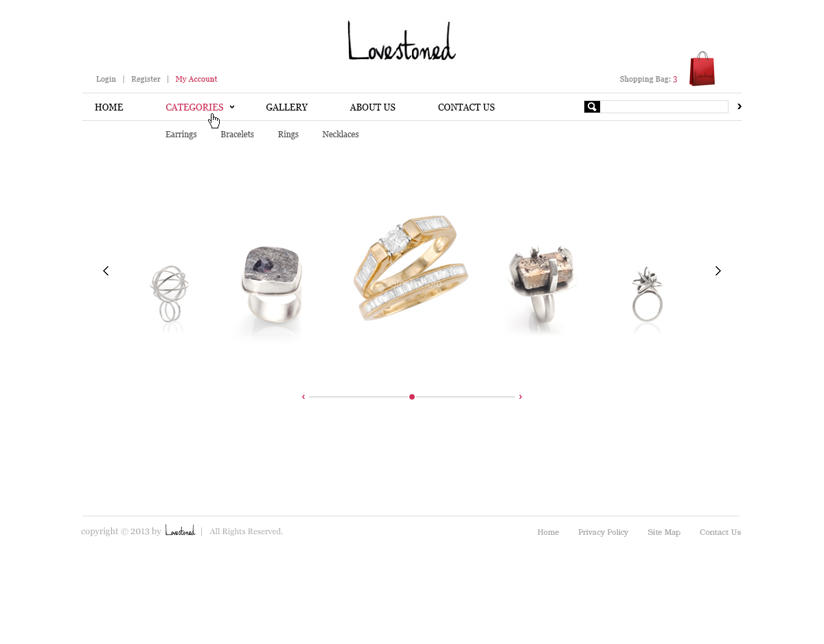 Diseño Web por zipline para lovestoned | Diseño #1689447