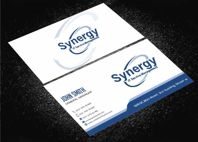 Business Card Design by AwsomeD for Synergy ITSM Inc. | Design #5987083