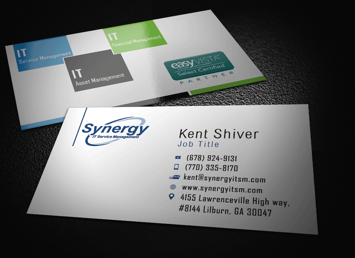 Design de Carte de Visite par Riz' pour Synergy ITSM Inc. | Design #5985547