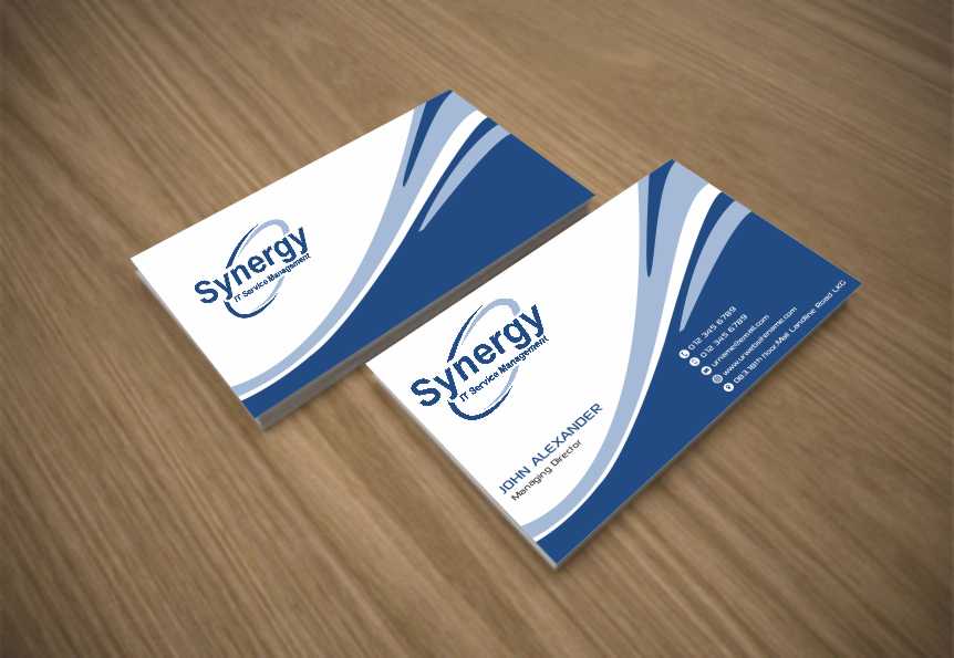 Design de Carte de Visite par szabist pour Synergy ITSM Inc. | Design #5986759