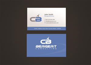 Business Card Design by Creations Box 2015 for Bergert Consulting and Training, LLC | Design: #6009620