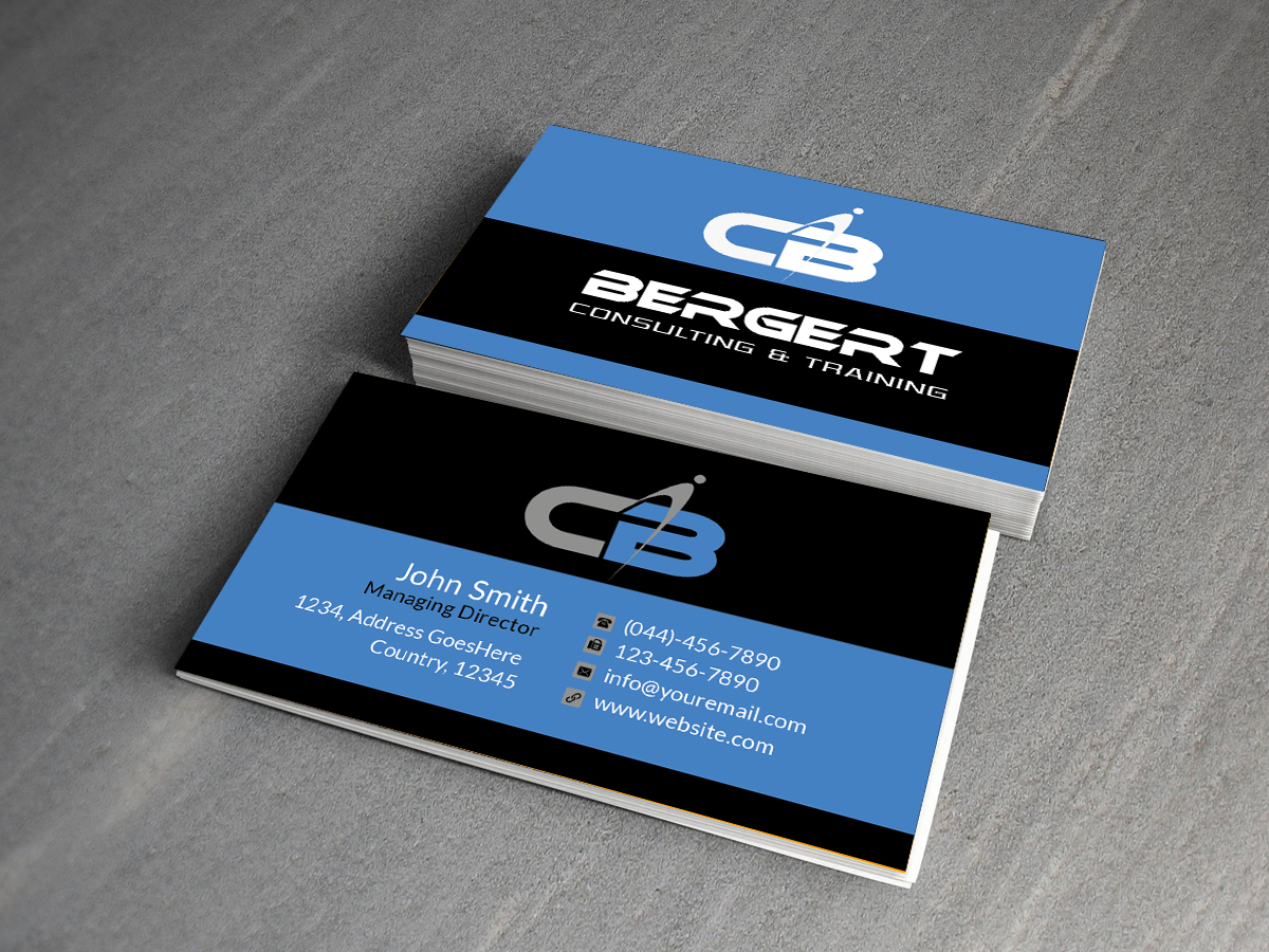 Business Card Design by Creations Box 2015 for Bergert Consulting and Training, LLC | Design #6009624