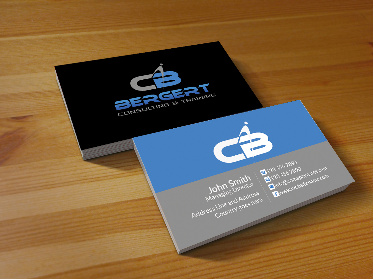 Business Card Design by Creations Box 2015 for Bergert Consulting and Training, LLC | Design #6009632