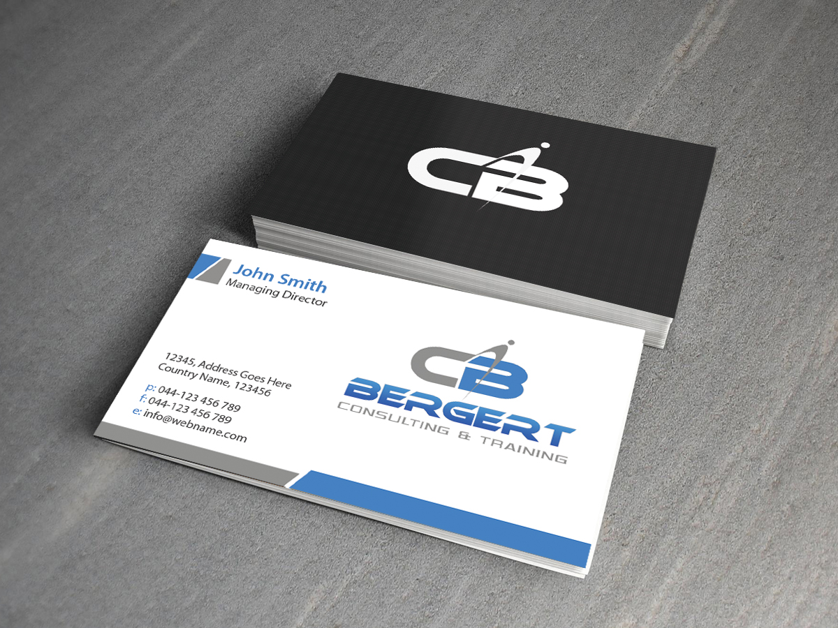 Business Card Design by Creations Box 2015 for Bergert Consulting and Training, LLC | Design #6009651