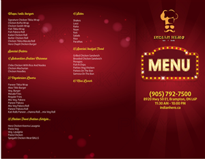 Menu Design by Pinky 