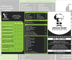 Diseño de Menú por Moustache-Graphics para India Gate Inc. | Diseño: #6249322