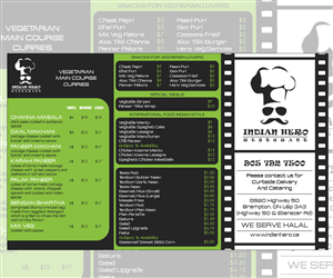 Diseño de Menú por Moustache-Graphics para India Gate Inc. | Diseño: #6287178