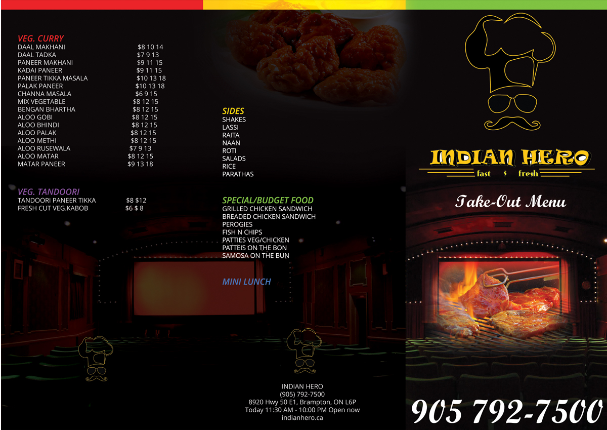 Diseño de Menú por roopaljain para India Gate Inc. | Diseño #6069035
