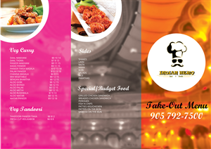Diseño de Menú por roopaljain para India Gate Inc. | Diseño: #6274272