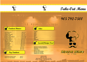 Menu Design by roopaljain for India Gate Inc. | Design #6317623