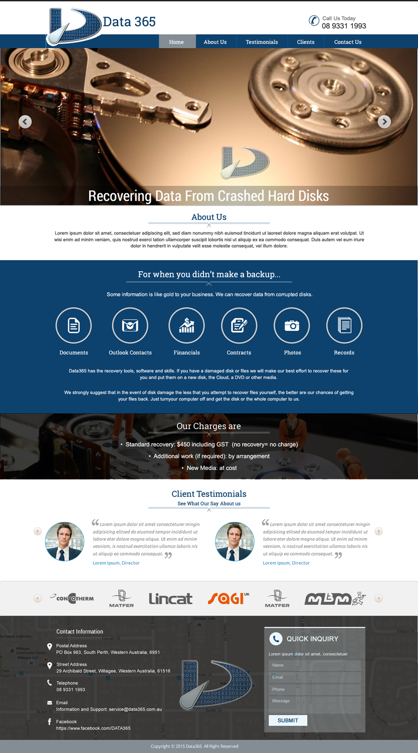 Diseño Web por harmi_199 para Data365 | Diseño #6157515