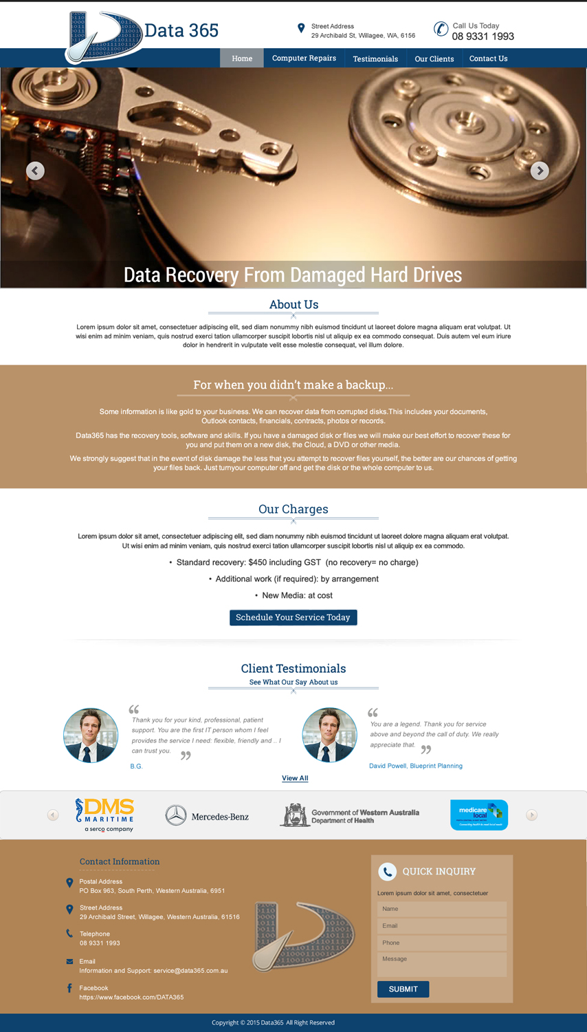 Diseño Web por harmi_199 para Data365 | Diseño #6222716
