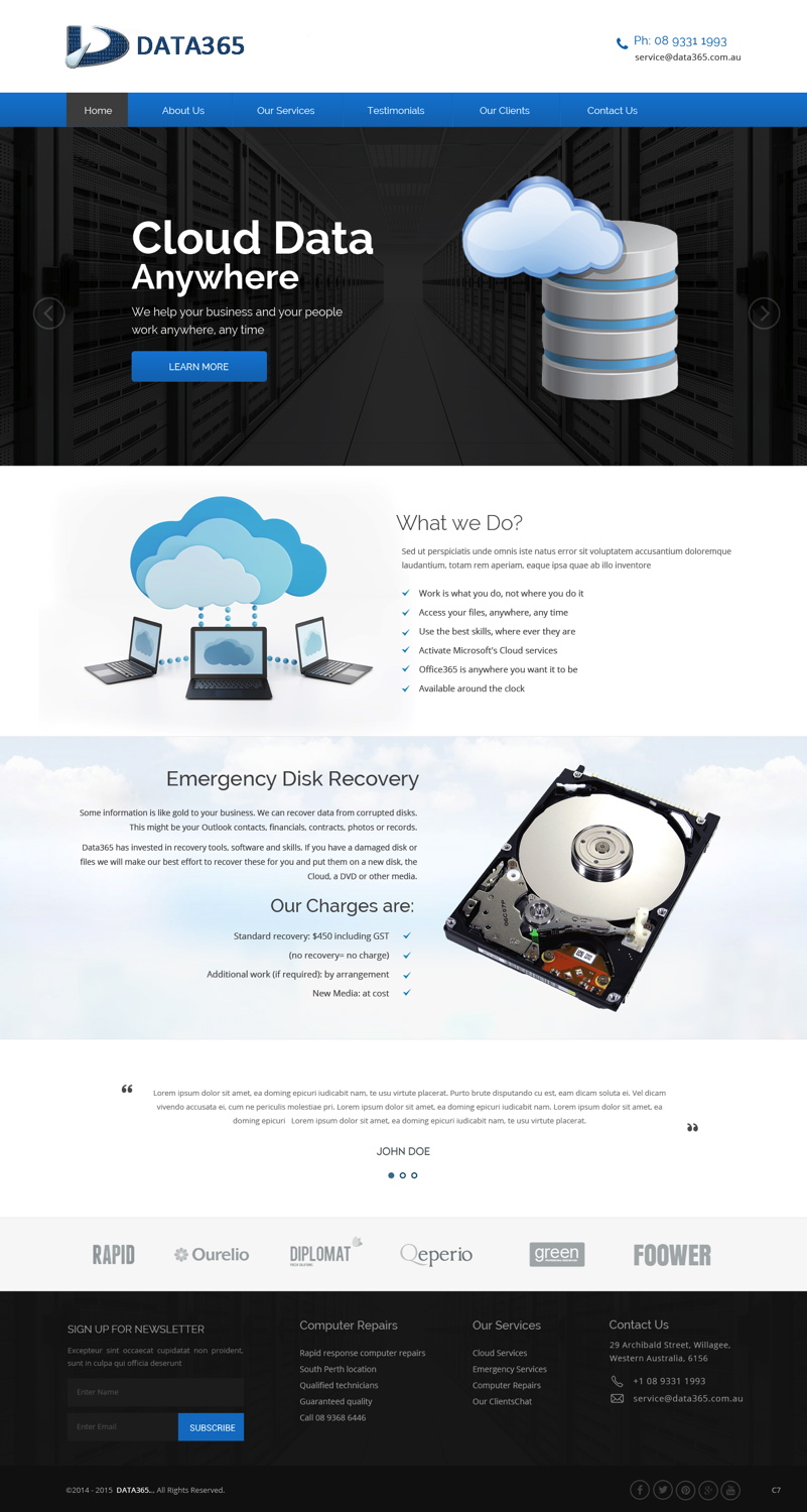 Web Design by pb for Data365 | Design #6120018