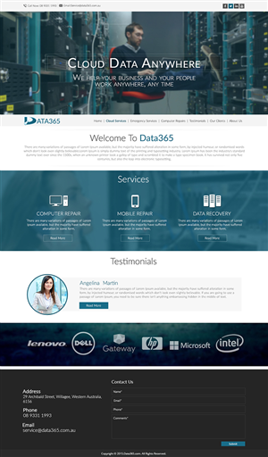 Web Design by PivotalBlack for Data365 | Design: #6143957