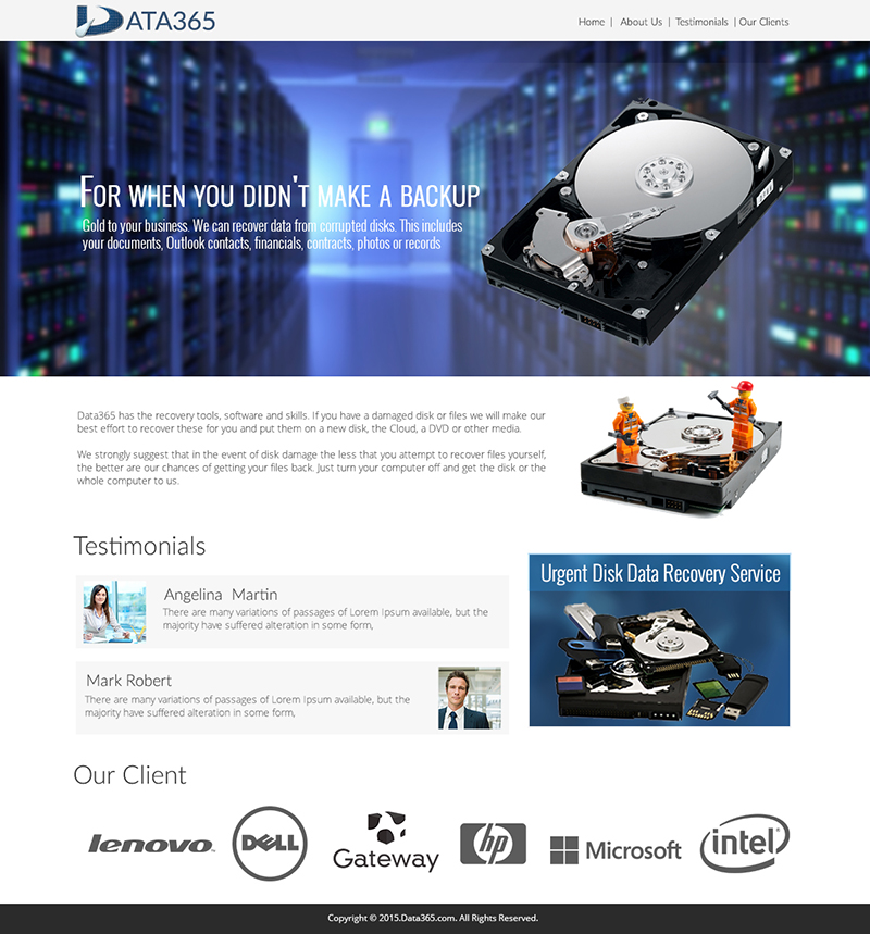 Diseño Web por PivotalBlack para Data365 | Diseño #6156588