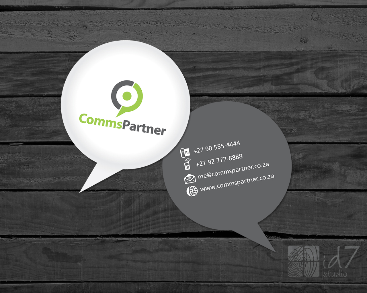 Business Card Design by ID7 Studio for Comms Partner (Pty) Ltd. | Design #1614450