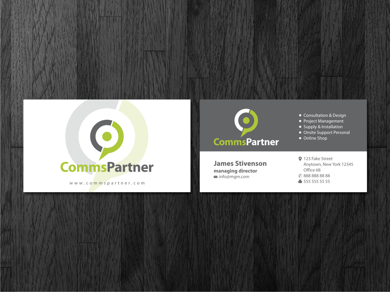 Business Card Design by Atvento Graphics for Comms Partner (Pty) Ltd. | Design #1618488