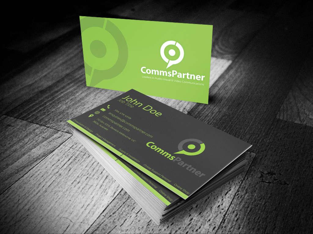 Serious Modern Business Card Design For Comms Partner Business Card Design By Jr Designs For Comms Partner Pty Ltd