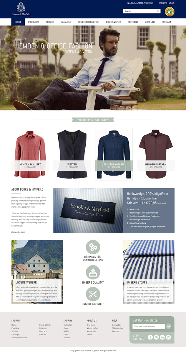 Diseño de Página de Aterrizaje por RupalTechno para santaFeTex GmbH | Diseño #6047531